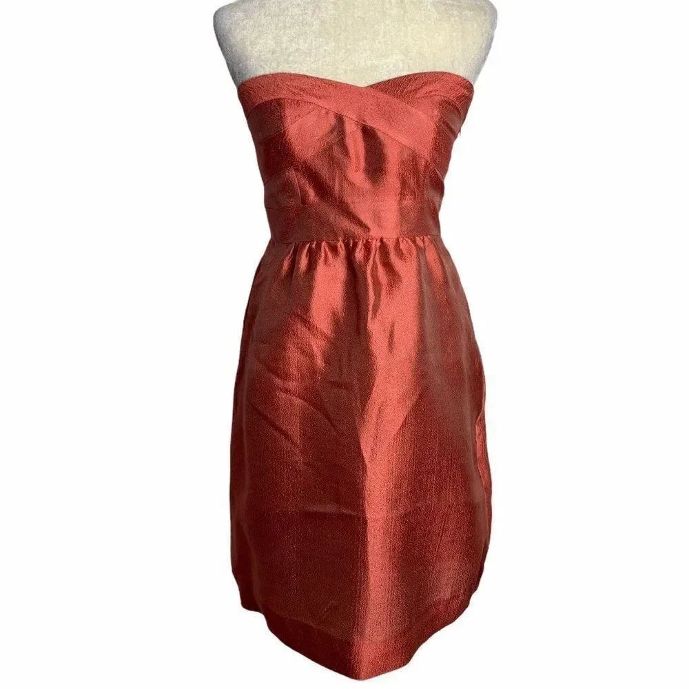 Vintage Ann Taylor Silk Blend Mini Dress 4 Pink